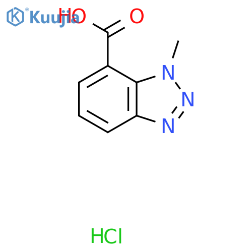 1-Methyl-1h-1,2,3-benzotriazole-7-carboxylic acid hydrochloride structure