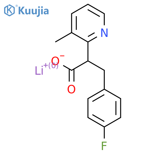 lithium(1+) ion 3-(4-fluorophenyl)-2-(3-methylpyridin-2-yl)propanoate structure