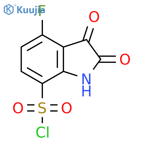 4-fluoro-2,3-dioxo-2,3-dihydro-1H-indole-7-sulfonyl chloride structure