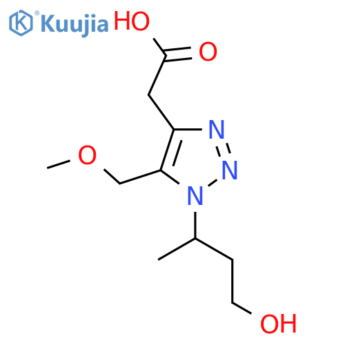 2-1-(4-hydroxybutan-2-yl)-5-(methoxymethyl)-1H-1,2,3-triazol-4-ylacetic acid structure
