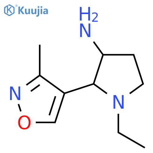 1-Ethyl-2-(3-methyl-1,2-oxazol-4-yl)pyrrolidin-3-amine structure