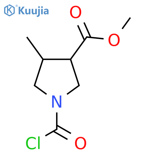 methyl 1-(carbonochloridoyl)-4-methylpyrrolidine-3-carboxylate structure