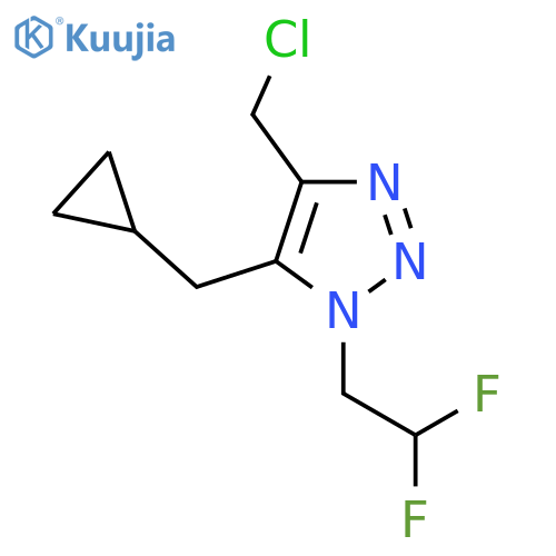 4-(chloromethyl)-5-(cyclopropylmethyl)-1-(2,2-difluoroethyl)-1H-1,2,3-triazole structure
