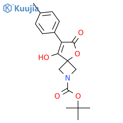 tert-butyl 8-hydroxy-7-(4-methylphenyl)-6-oxo-5-oxa-2-azaspiro3.4oct-7-ene-2-carboxylate structure
