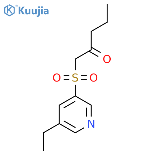 1-(5-ethylpyridin-3-yl)sulfonylpentan-2-one structure