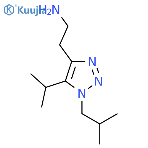 2-1-(2-methylpropyl)-5-(propan-2-yl)-1H-1,2,3-triazol-4-ylethan-1-amine structure