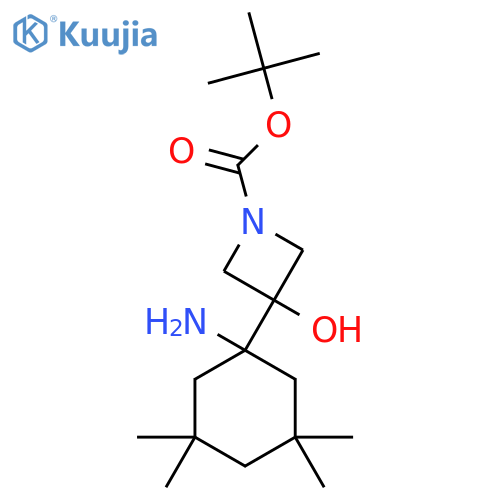 tert-butyl 3-(1-amino-3,3,5,5-tetramethylcyclohexyl)-3-hydroxyazetidine-1-carboxylate structure
