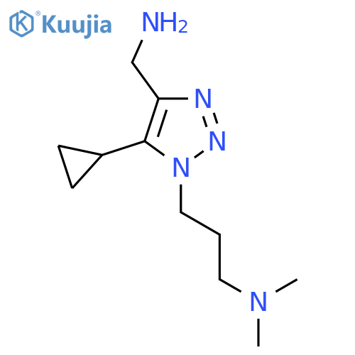{5-cyclopropyl-1-3-(dimethylamino)propyl-1H-1,2,3-triazol-4-yl}methanamine structure