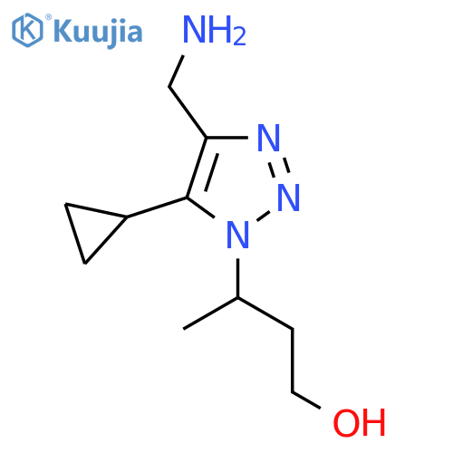 3-4-(aminomethyl)-5-cyclopropyl-1H-1,2,3-triazol-1-ylbutan-1-ol structure
