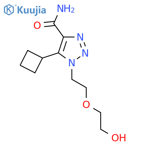 5-cyclobutyl-1-2-(2-hydroxyethoxy)ethyl-1H-1,2,3-triazole-4-carboxamide structure