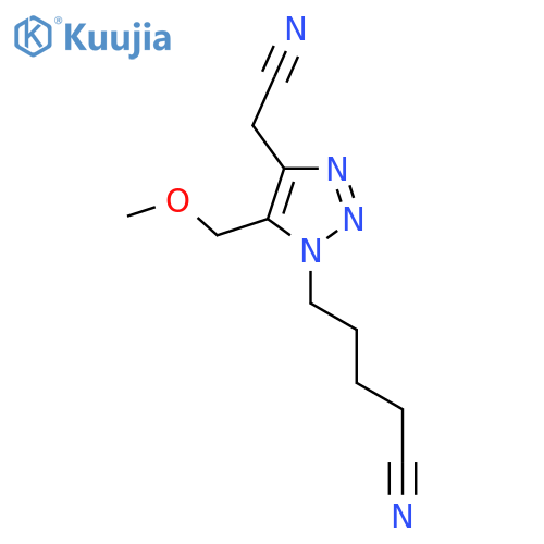 5-4-(cyanomethyl)-5-(methoxymethyl)-1H-1,2,3-triazol-1-ylpentanenitrile structure