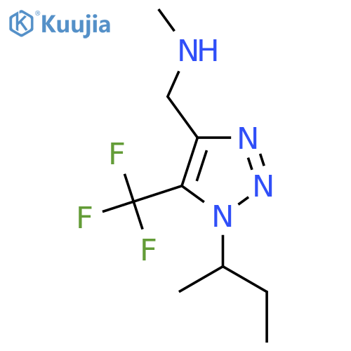{1-(butan-2-yl)-5-(trifluoromethyl)-1H-1,2,3-triazol-4-ylmethyl}(methyl)amine structure