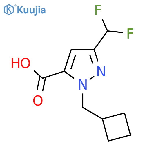 1-(cyclobutylmethyl)-3-(difluoromethyl)-1H-pyrazole-5-carboxylic acid structure