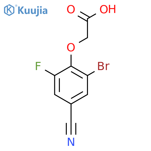 2-(2-bromo-4-cyano-6-fluorophenoxy)acetic acid structure