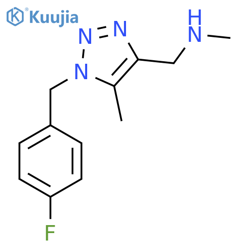 ({1-(4-fluorophenyl)methyl-5-methyl-1H-1,2,3-triazol-4-yl}methyl)(methyl)amine structure