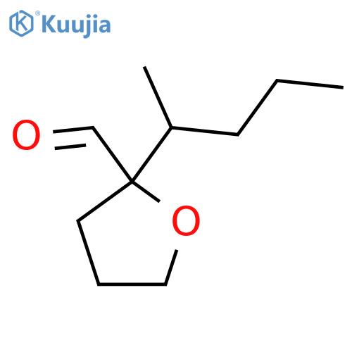 2-(pentan-2-yl)oxolane-2-carbaldehyde structure