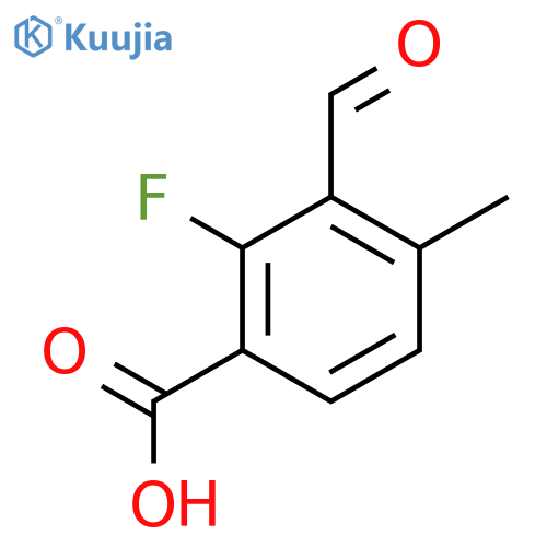 2-fluoro-3-formyl-4-methylbenzoic acid structure