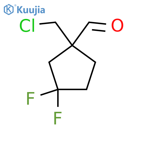 1-(chloromethyl)-3,3-difluorocyclopentane-1-carbaldehyde structure