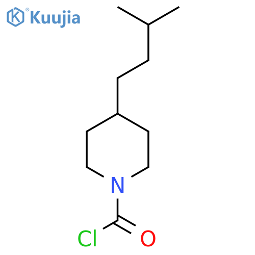 4-(3-methylbutyl)piperidine-1-carbonyl chloride structure
