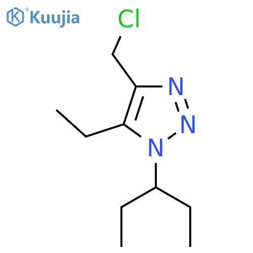 4-(chloromethyl)-5-ethyl-1-(pentan-3-yl)-1H-1,2,3-triazole structure