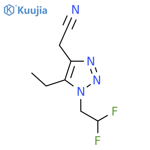 2-[1-(2,2-difluoroethyl)-5-ethyl-1H-1,2,3-triazol-4-yl]acetonitrile structure