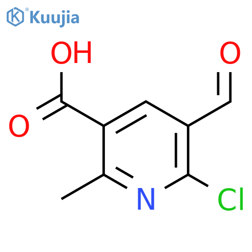 6-chloro-5-formyl-2-methylpyridine-3-carboxylic acid structure