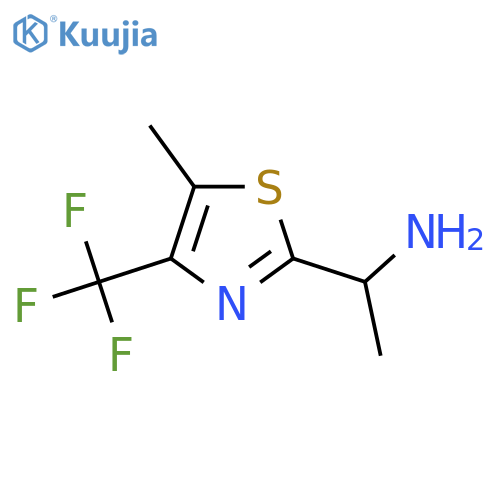 1-5-methyl-4-(trifluoromethyl)-1,3-thiazol-2-ylethan-1-amine structure