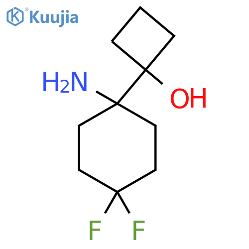 1-(1-amino-4,4-difluorocyclohexyl)cyclobutan-1-ol structure