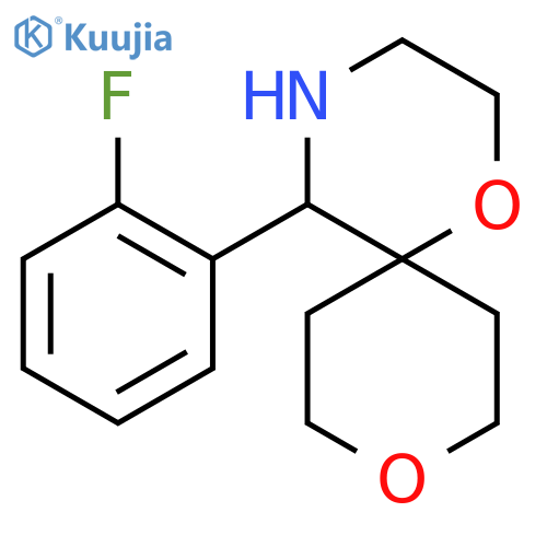 5-(2-fluorophenyl)-1,9-dioxa-4-azaspiro5.5undecane structure