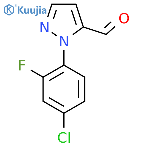 1-(4-chloro-2-fluorophenyl)-1H-pyrazole-5-carbaldehyde structure