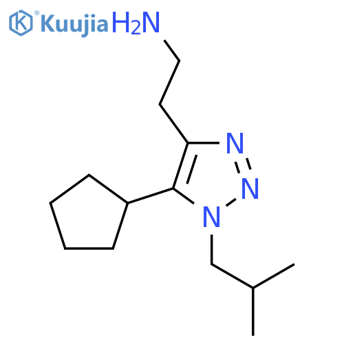 2-5-cyclopentyl-1-(2-methylpropyl)-1H-1,2,3-triazol-4-ylethan-1-amine structure