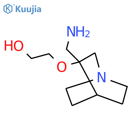 2-{3-(aminomethyl)-1-azabicyclo2.2.2octan-3-yloxy}ethan-1-ol structure