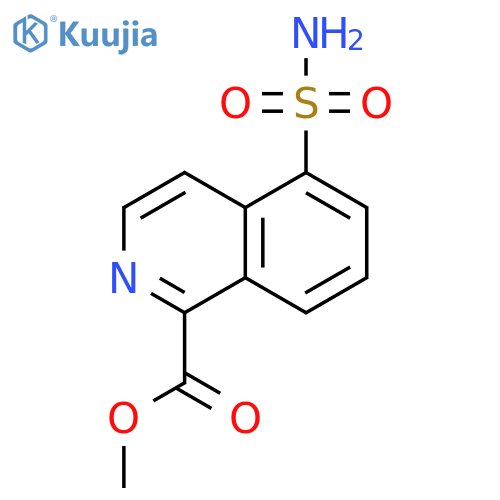 1-Isoquinolinecarboxylic acid, 5-(aminosulfonyl)-, methyl ester structure