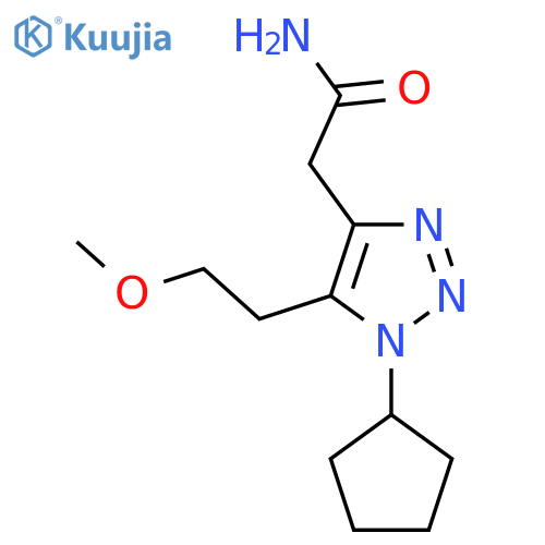 2-1-cyclopentyl-5-(2-methoxyethyl)-1H-1,2,3-triazol-4-ylacetamide structure
