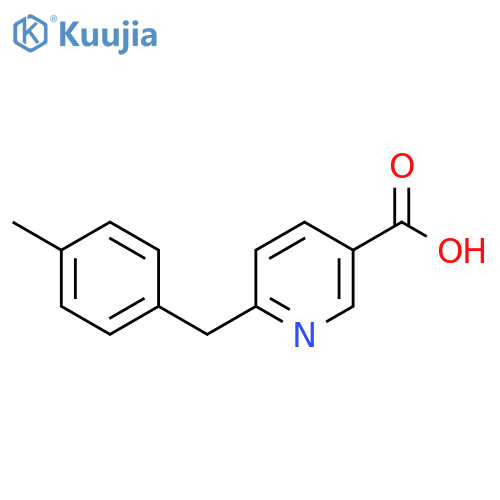 6-(4-methylphenyl)methylpyridine-3-carboxylic acid structure