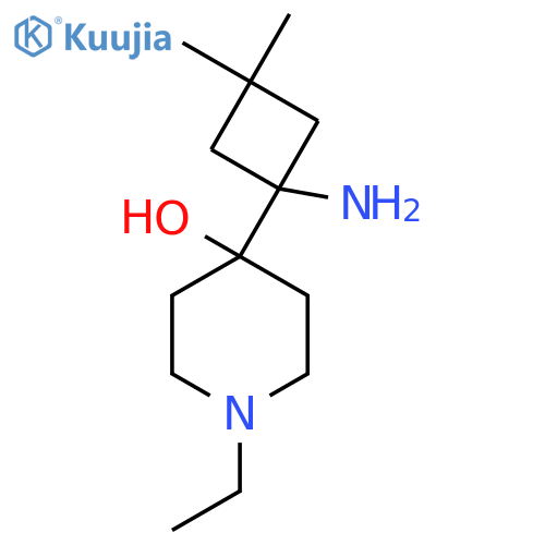 4-(1-amino-3,3-dimethylcyclobutyl)-1-ethylpiperidin-4-ol structure