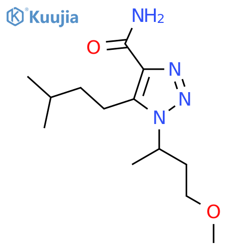 1-(4-methoxybutan-2-yl)-5-(3-methylbutyl)-1H-1,2,3-triazole-4-carboxamide structure