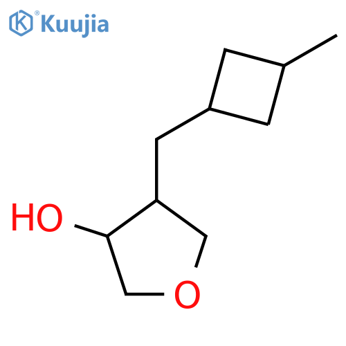 4-(3-methylcyclobutyl)methyloxolan-3-ol structure