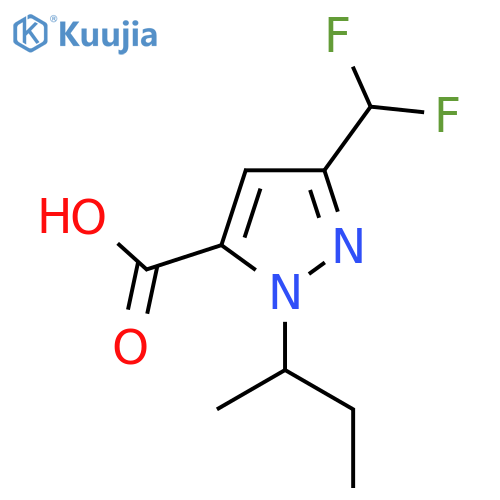 1-(butan-2-yl)-3-(difluoromethyl)-1H-pyrazole-5-carboxylic acid structure