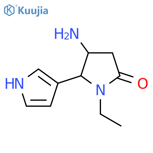 4-amino-1-ethyl-5-(1H-pyrrol-3-yl)pyrrolidin-2-one structure