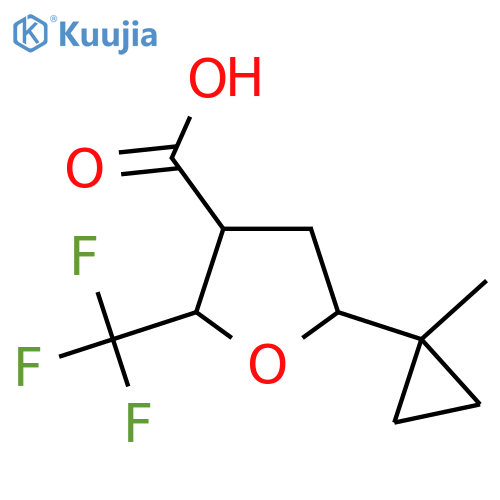 5-(1-methylcyclopropyl)-2-(trifluoromethyl)oxolane-3-carboxylic acid structure