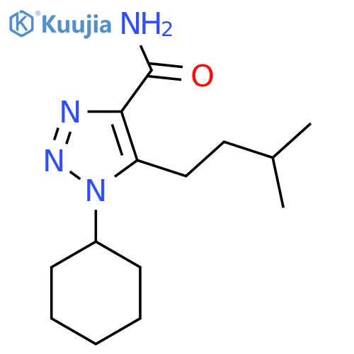 1-cyclohexyl-5-(3-methylbutyl)-1H-1,2,3-triazole-4-carboxamide structure