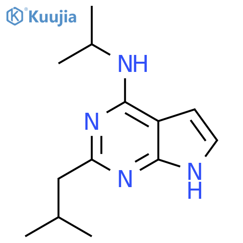 2-(2-methylpropyl)-N-(propan-2-yl)-7H-pyrrolo2,3-dpyrimidin-4-amine structure