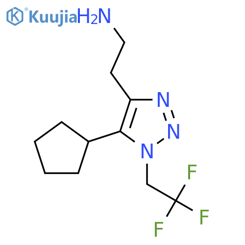 2-5-cyclopentyl-1-(2,2,2-trifluoroethyl)-1H-1,2,3-triazol-4-ylethan-1-amine structure