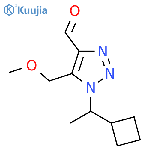 1-(1-cyclobutylethyl)-5-(methoxymethyl)-1H-1,2,3-triazole-4-carbaldehyde structure
