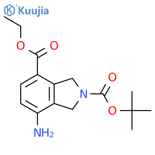 2-tert-butyl 4-ethyl 7-amino-2,3-dihydro-1H-isoindole-2,4-dicarboxylate structure