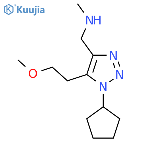 {1-cyclopentyl-5-(2-methoxyethyl)-1H-1,2,3-triazol-4-ylmethyl}(methyl)amine structure