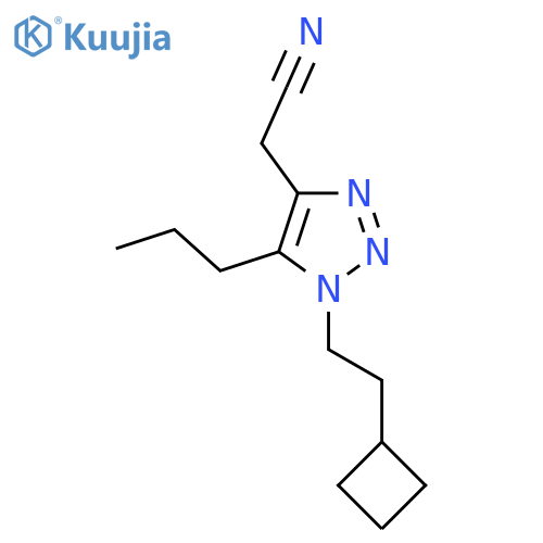 2-1-(2-cyclobutylethyl)-5-propyl-1H-1,2,3-triazol-4-ylacetonitrile structure