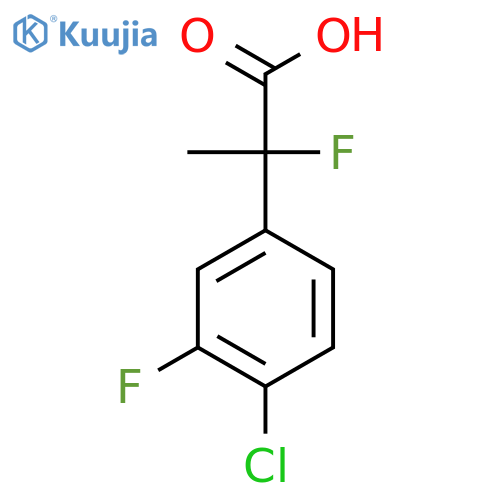 2-(4-chloro-3-fluorophenyl)-2-fluoropropanoic acid structure