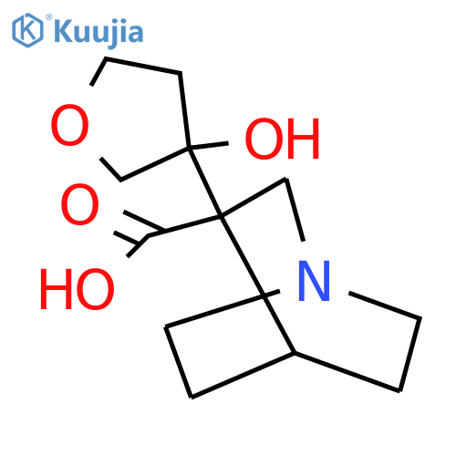 3-(3-hydroxyoxolan-3-yl)-1-azabicyclo2.2.2octane-3-carboxylic acid structure